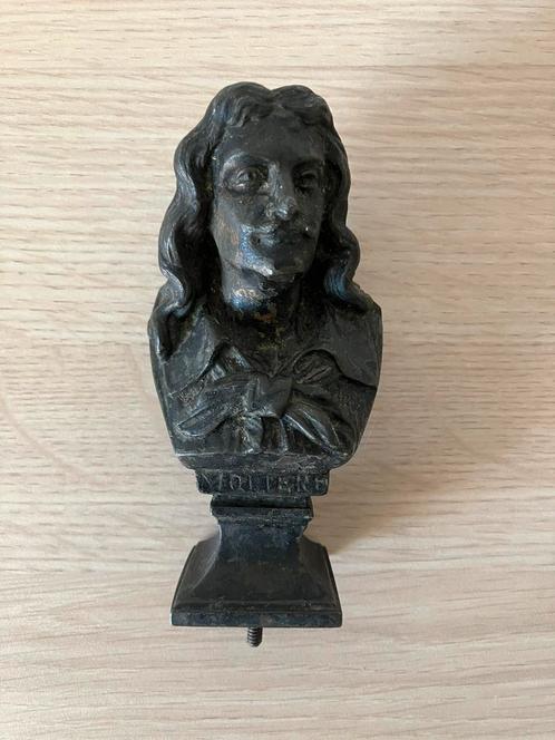 Kleine metalen buste Molière, Antiquités & Art, Art | Sculptures & Bois, Enlèvement ou Envoi