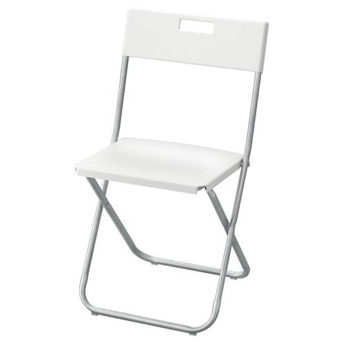 Opvouwbare stoel, wit, Huis en Inrichting, Stoelen, Zo goed als nieuw, Twee, Kunststof, Wit, Ophalen of Verzenden