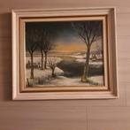 Schilderij winterlandschap, Antiek en Kunst, Ophalen of Verzenden