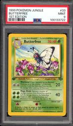 Butterfree 1st Edition PSA 9 - 33/64 - Jungle 1999, Hobby en Vrije tijd, Verzamelkaartspellen | Pokémon, Verzenden, Zo goed als nieuw