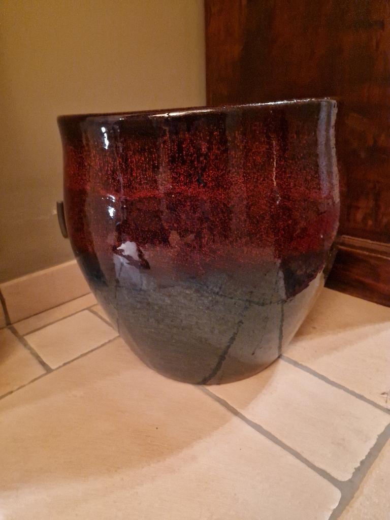 Japanse keramische Ikebana Plant Stand, jaren 60, Steen, Minder dan 60 cm, Rond, Ophalen of Verzenden