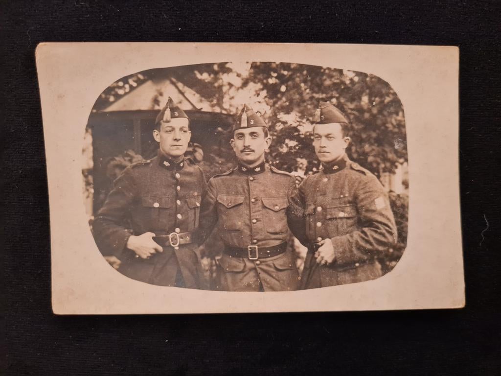Photo WW1 soldats belge à identifier Belgique Yser, Collections, Objets militaires | Général, Enlèvement ou Envoi