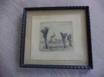 litho/ets, R. Malfliet, molen, Antiek en Kunst, Kunst | Etsen en Gravures, Ophalen of Verzenden