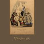 Modeprenten handingekelurd gravures 19de eeuw., Ophalen of Verzenden