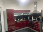 Complete keuken met toestellen, Huis en Inrichting, Ophalen, Zo goed als nieuw, Rood, Hoekkeuken