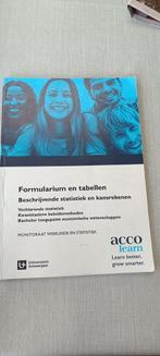 Formularium en tabellen:, Enlèvement ou Envoi, Comme neuf, Mathématiques A, Acco