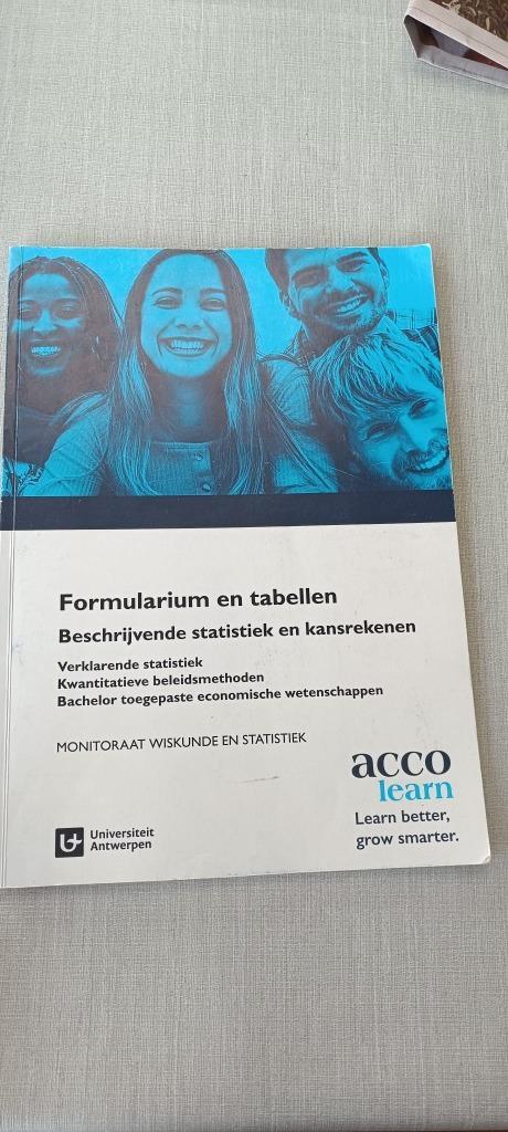 Formularium en tabellen:, Livres, Livres scolaires, Comme neuf, Mathématiques A, Autres niveaux, Enlèvement ou Envoi