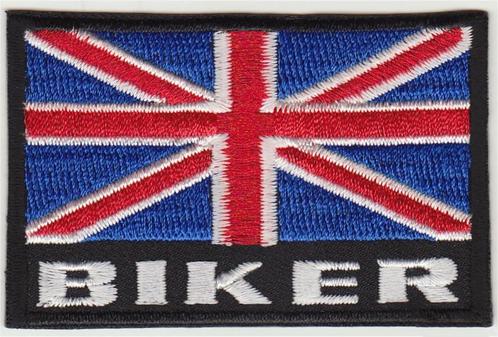 Union Jack Biker stoffen opstrijk patch embleem #3, Motoren, Accessoires | Stickers, Verzenden