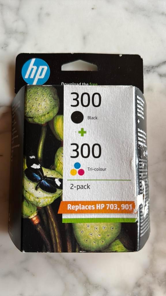 HP 300 originele zwarte/drie-kleuren inktcartridges, 2-pack, Computers en Software, Printerbenodigdheden, Cartridge, Verzenden