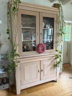 Dressoir en vitrine kast, Ophalen, 150 tot 200 cm, Eikenhout, Met deur(en)