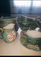 Magnifique service à thé/café multicolore pour 12 personnes., Antiquités & Art, Antiquités | Services (vaisselle) complet, Enlèvement