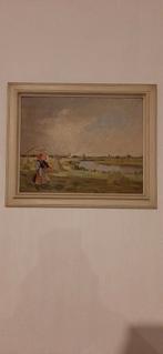 Schilderij GEORGES DHEEDENE olie op paneel, Antiek en Kunst, Ophalen