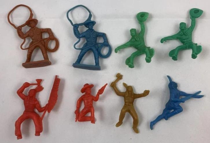 Tim Mee western set cowboys en indianen 60s figuren vintage, Verzamelen, Poppetjes en Figuurtjes, Zo goed als nieuw, Verzenden