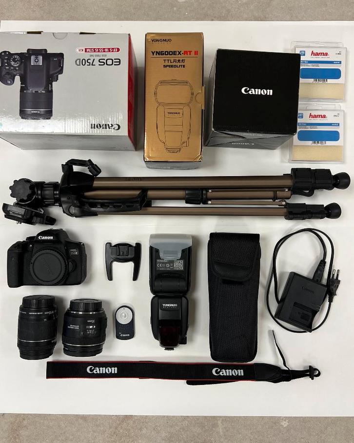 Te koop beginnersset fotografie!, Audio, Tv en Foto, Fotocamera's Digitaal, Zo goed als nieuw, Spiegelreflex, Canon, Ophalen