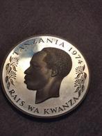 Tanzania,50 Shilingi 1974 ,proof,mooi,grote zilver munt., Postzegels en Munten, Munten | Afrika, Ophalen of Verzenden, Tanzania