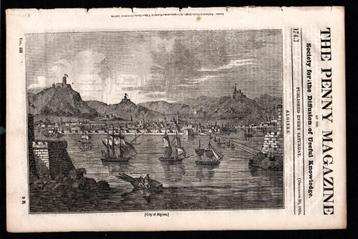 CITY OF ALGIERS 1834 THE PENNY MAGAZINE ALGER REGENCE OTTOMA beschikbaar voor biedingen