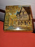 Oude metalen doos „Place du Village”, Verzamelen, Blikken, Ophalen of Verzenden, Gebruikt, Overige merken