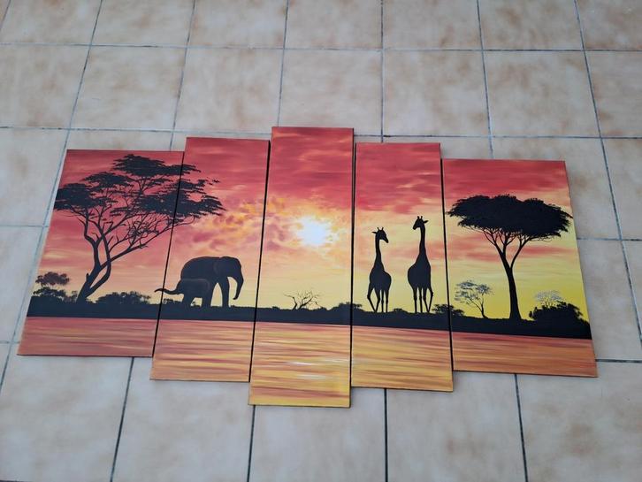 Schilderij afrika, Antiek en Kunst, Kunst | Schilderijen | Abstract, Ophalen