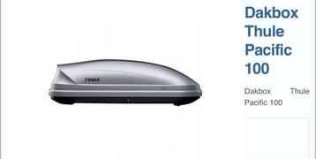 Thule dakkoffer ( Pacific 100 ), Autos : Divers, Coffres de toit, Enlèvement, Comme neuf
