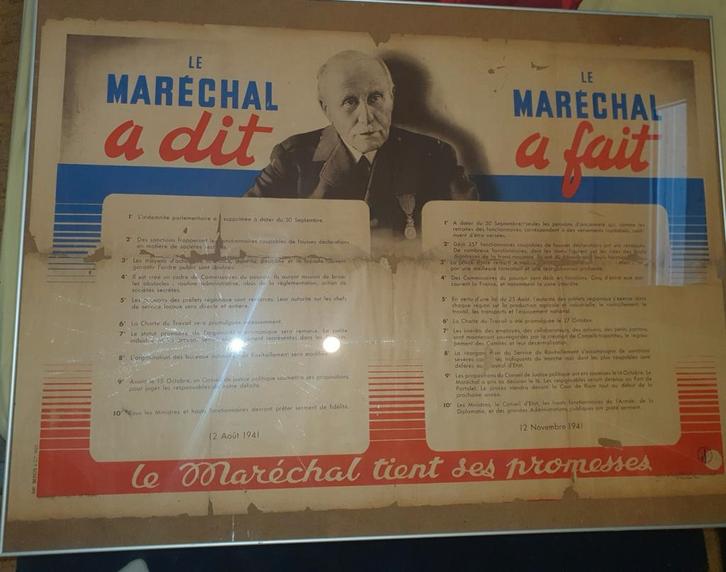 Affiche maréchal Pétain ww2, Collections, Objets militaires | Seconde Guerre mondiale, Enlèvement