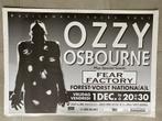 Poster Ozzy Osbourne + Fear Factory in Vorst Nationaal, Ophalen of Verzenden, Zo goed als nieuw