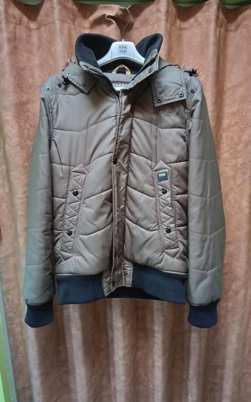 Kaki jas met kap "Chasin", Mortsel, Kleding | Heren, Jassen | Winter, Zo goed als nieuw, Ophalen of Verzenden
