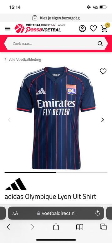 Olympique 2025/2026 uitsshirt ligue 1 beschikbaar voor biedingen