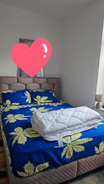 Lit boxspring ART + matelas + sur matelas inclus, Maison & Meubles, Enlèvement ou Envoi, Brun, Autres types, Neuf