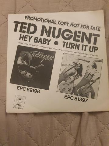 Single - Ted Nugent  Lone Star – Hey Baby  A New Day - 1976, Enlèvement ou Envoi, Single, Comme neuf, 7 pouces