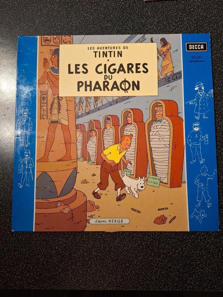Disque vinyl Les aventures de Tintin: Les Cigares du Pharaon, Collections, Personnages de BD, Comme neuf, Autres types, Tintin