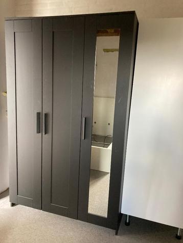 BRIMNES Ikea kledingkast met 3 deuren, zwart, 117x190 cm beschikbaar voor biedingen