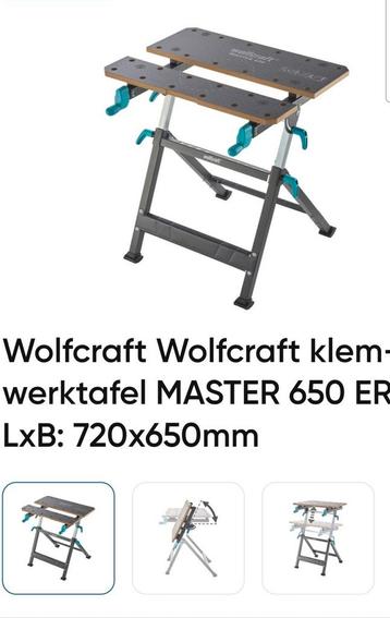 Bied aan Wolfcraft master klem/werktafel 650 beschikbaar voor biedingen