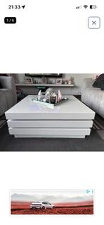 Table basse tournante blanche, Maison & Meubles, Tables | Tables de salon, 50 à 100 cm, Carré, Enlèvement, Utilisé