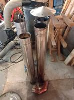 kachelpijp 110 inox enkelwandig, Huis en Inrichting, Kachels, Ophalen, Gebruikt, Hout, Vrijstaand