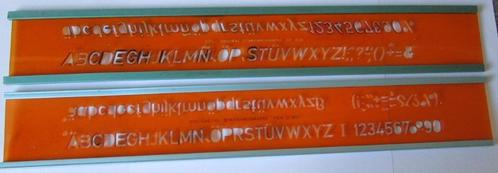 Sjabloon STANDARDGRAPH GERMANY (2 stuks) - vintage, Hobby en Vrije tijd, Tekenen, Gebruikt, Overige typen, Ophalen of Verzenden