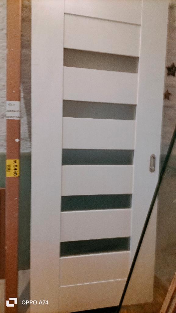 84x204x4 schuifbare binnendeur, Doe-het-zelf en Bouw, Raamkozijnen en Schuifdeuren, Zo goed als nieuw, Overige typen, Hout, 150 tot 225 cm