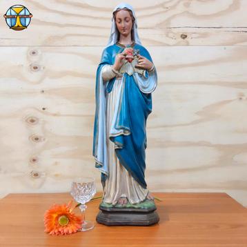 Beeld Onze Lieve Vrouw brandend hart / heilig hart Maria H65 beschikbaar voor biedingen