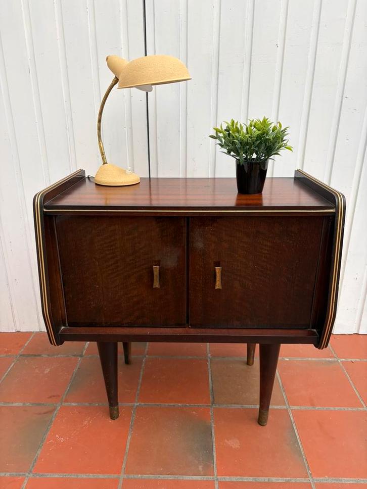 Vintage retro nachtkastje/bijzetkastje, Huis en Inrichting, Slaapkamer | Nachtkastjes, Gebruikt, Ophalen