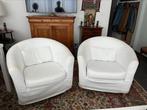 2 witte katoenen fauteuils van Ikea, Huis en Inrichting, Fauteuils, Ophalen, Zo goed als nieuw