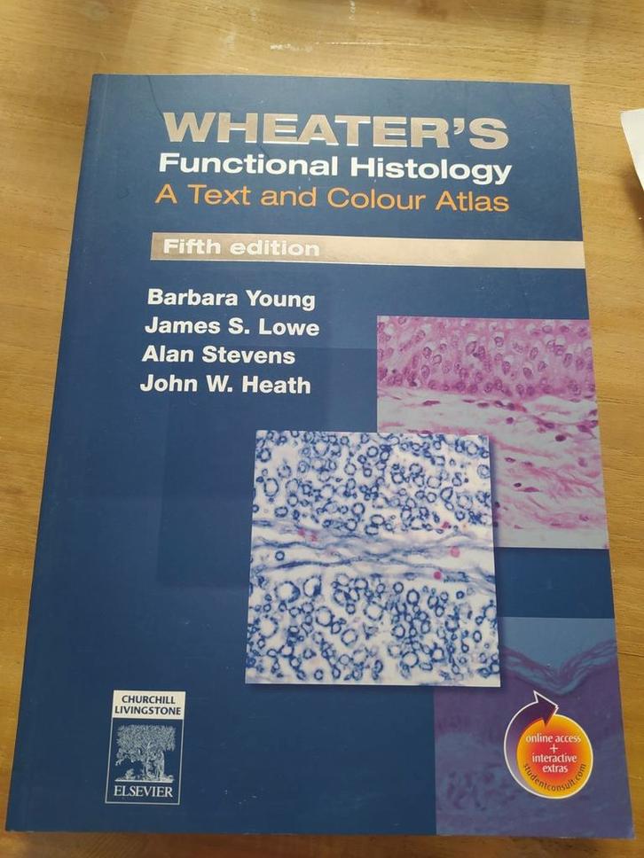 Wheater's Functional Histology - 5th edition, Boeken, Studieboeken en Cursussen, Zo goed als nieuw, Ophalen of Verzenden