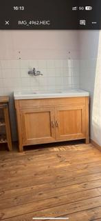 Keukenmeubel met gootsteen, Huis en Inrichting, Keuken | Keukenelementen, Ophalen, Gebruikt, 100 tot 150 cm, Bruin