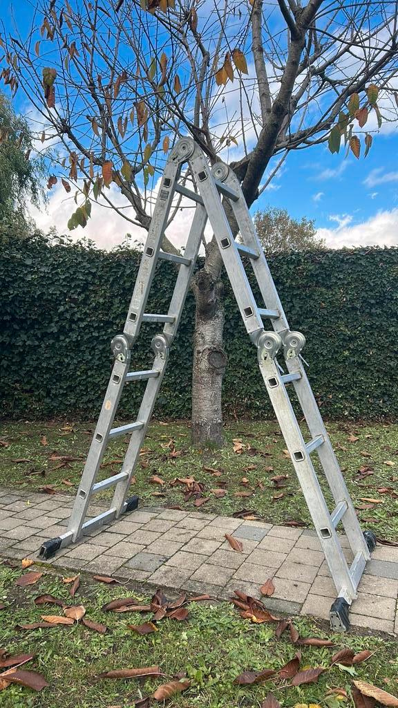 Stevige Draagbare Auminium Ladder, Doe-het-zelf en Bouw, Ladders en Trappen, Gebruikt, Ladder, 2 tot 4 meter, Opvouwbaar of Inschuifbaar