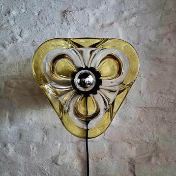 Vintage Walther Art glazen wandlamp. beschikbaar voor biedingen