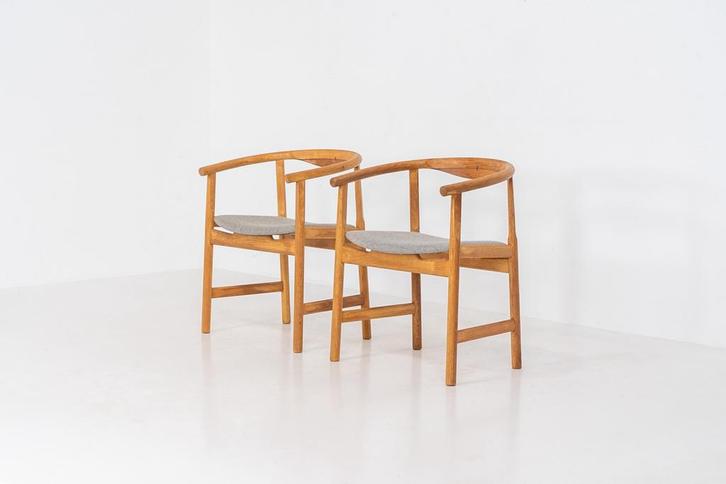 Paar vintage PP203 armstoelen van Hans Wegner voor PP Møbler, Antiquités & Art, Antiquités | Meubles | Chaises & Canapés, Enlèvement