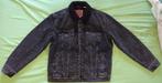 Levi's Gray Black Jeans Sherpa Trucker Jacket for Men L, Maat 52/54 (L), Gedragen, Ophalen of Verzenden, Zwart