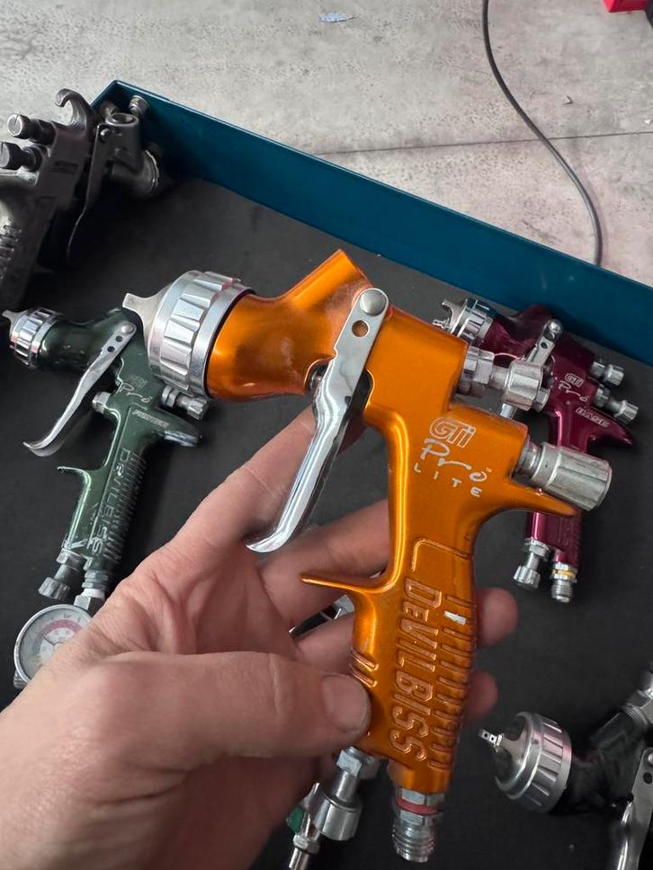 Spuitpistolen van Top merk Sata DevilBiss originel.!, Autos : Divers, Outils de voiture, Comme neuf, Enlèvement