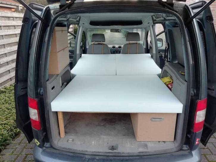 3 Matrassen met hoes voor VW caddy camper (zelfbouw), Caravans en Kamperen, Mobilhomes, Particulier, tot en met 2, Ophalen