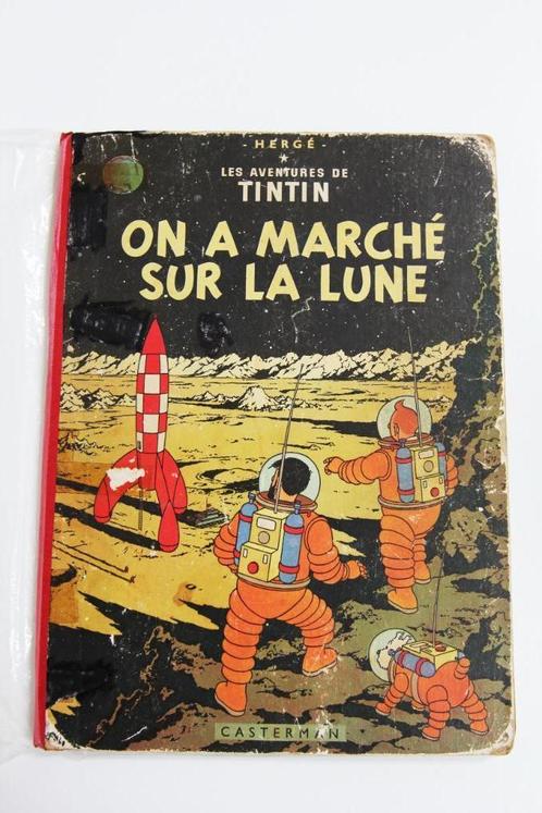 On a marché sur la Lune 1954. Kuifje. EERSTE UITGAVE !, Boeken, Stripverhalen, Gelezen, Eén stripboek, Ophalen of Verzenden
