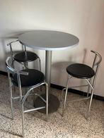 Bartafel met 3 stoelen, Maison & Meubles, Tables | Tables mange-debout, Comme neuf, Enlèvement