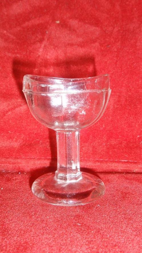 Oud glazen oog spoelglas oogbad medisch voorwerp, Antiek en Kunst, Antiek | Gereedschap en Instrumenten, Ophalen of Verzenden